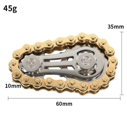 Metal Fingertip Gyro Sprocket Flywheel Fidget Spinner Antistress Anxiety Bicycle Chain Stress Anxiety ADHD Relief Fidgets Toy