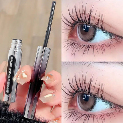 Metal Iron Mascara Silk Fiber Ultra-Fine Brush Black Brown Waterproof Lasting Curling Fast Dry Eyelash Extensions Eyes Makeup