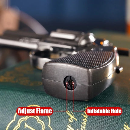 Gun Ignitor Windproof Metal Inflatable Cigar Lighter Inflatable Switchable Fire Pistol Cigarettes Lighters & Smoking Accessories