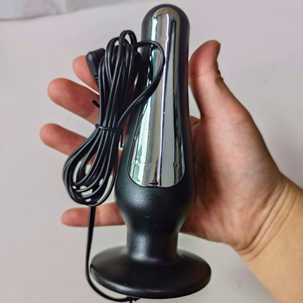 BDSM Electric Shock Pulse Metal Anal Butt Plug E-stim Massager Electro Prostate Vagina Stimulator Anus Dilator Adult Sex Toys