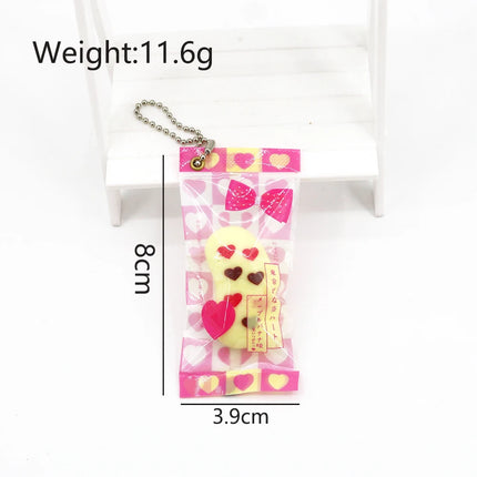 Cross-border new Japanese imitation banana resin key chain, candy snack pendant, Tokyo, gifts, Pendant
