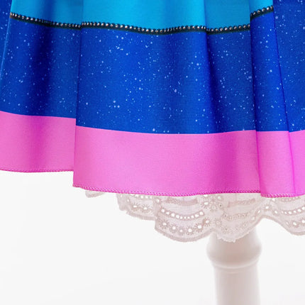 Stitch Movie Cosplay Dress Fancy Birthday Party Girl Printed Halloween Role Play Princess Dress Formal Dress Up Dresses 2-10Y
