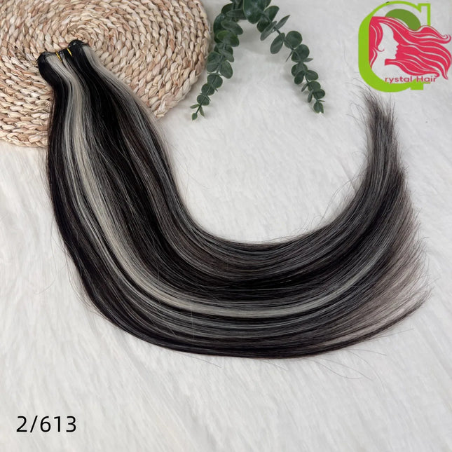 Straight 100% Human Hair Weft Bundles Extensions Remy Natural Hair Sew-In Weaves Brown Blonde Color Vietnamese Hair For Braiding