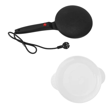 Electric Crepe Maker Stick Proof Round Home Pancake Machine With Long Handle For Egg Roll Tortilla Black