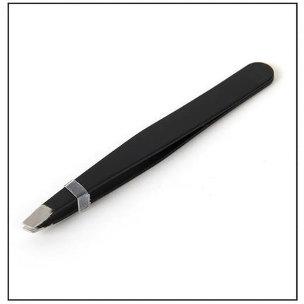 Stainless Steel Flat Slant Tip Eyebrow Eyelash Makeup Tweezer Beauty Tools Eyebrow Tweezers Facial Hair RemovalClip Tweezers