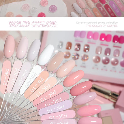AS 15ml Pink Glass Bead Cat Magnetic Gel Nail Polish Spring Jelly Crystal Semi Permanent Moonlight Soak Off Manicure Varnish Gel