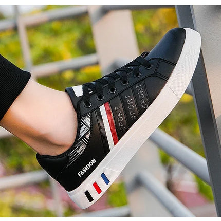 2024 Men's Casual Sneakers New Fashion Lace-up White Shoes Student Comfort Sports Plus Size Vulcanized Shoes Zapatillas De Hombre