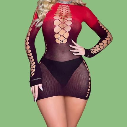 New Babydooll O Neck Night Dress Lingeries Body Sexy Hot Adult Female Underwear Silk Sleepwear Porno Erotic Transparent Costume