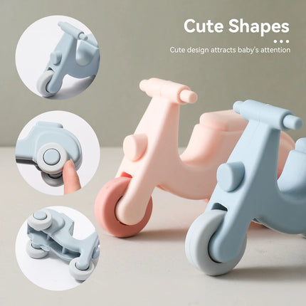 The Baby Silicone Electric Bike Toy Is Duper Considerate Body Is Made Of Silicone Material Which Is Soft And Has Rounded Corner