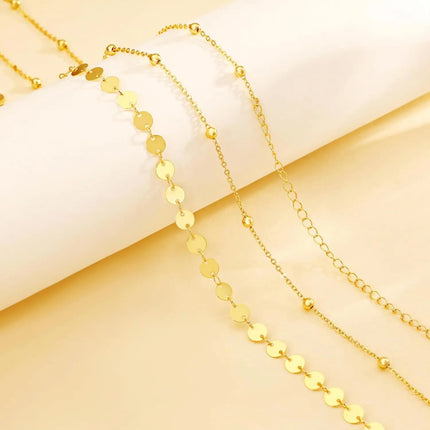 Silver Plated Gold Plated Belly Chain Adjustable Body Chain Bikini Waist Beads for Women Coin Dainty Body Chain for Women