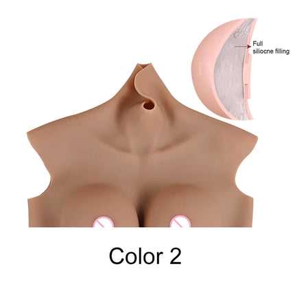 Dokier Realistic Bloodshoot Realistic Silicone Breast Forms Fake Crossdressing Transgender Sissy Drag Queen Cosplay  Breastplate