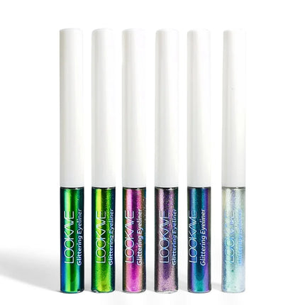 Shiny Chameleon Green Liquid Eyeliner Metallic Eyeshadow Multicolor Eye Liner Pearlescent Polarized Glitter Eye Pigment Makeup