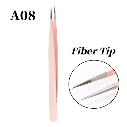 Lash Tweezers with Fiber Tip Tweezers for Eyelash Extensions Fiber Tips Eyelash Tweezers Eyelash Extensions Lash Tweezers