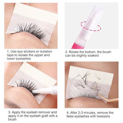 Safe Eyelash Extension Glue Remover Non-irritating Quick Drying Adhesive Transparent Gel Remover Eye Lashes Make Up Remover Pen