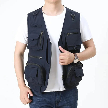 2026 Spring/Summer New Multi-Pocket Outdoor Workwear Tank Top Mesh Breathable Photography Fishing Tactical Vest