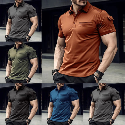 2026 New Men's Polo Shirt Short Sleeve Casual Slim Fit Color Blocking T-shirts England Style Streetwear Polos for Men's Fashion
