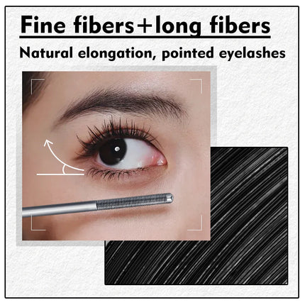 Life Girls 0.05MM Steel Pipe gravity Mascara Waterproof Long-lasting Thick Eyelash Primer Easy to Use Suitable for Beginners