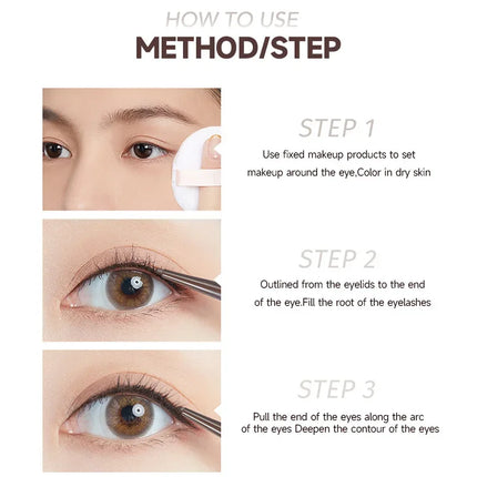 Waterproof Eyeliner Pen Brown Lying Silkworm Pen Soft Easy Wear Quick Dry Smooth Eye Liner Long Last Lower Eyelash Pen Makeup