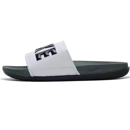Nike Men's 2026 Summer Offcourt Slides White Black Dual Density Revive Foam Cushion Casual Beach Shower Slide Sandals BQ4639-001