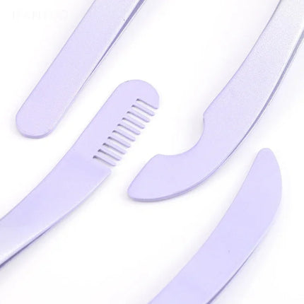 1/4 Gradient Eyelash Comb Tweezers Stainless Steel Anti-Static Non-Magnetic Professional Lashes Extension Tweezers Makeup Tools