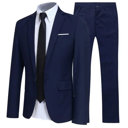 Suits For Men Wedding 2 Pieces Set Elegant Jackets Pants  Blazers Slim Fit Formal Outfit Fashion Business Classic 2025 Costume