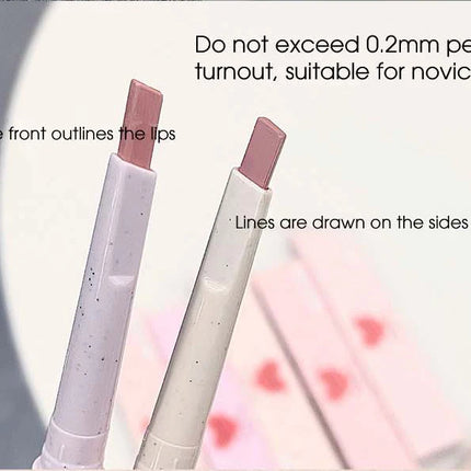 Light sweet and soft fog lipliner outlines the lip shape, lasting, not easy to fade, not take off makeup, nude pink lip liner
