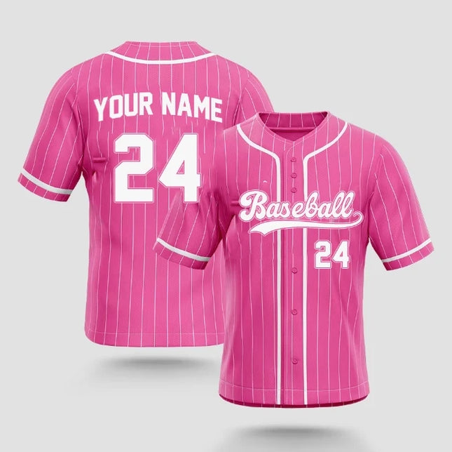 Personalize Men Women Youth Baseball Jersey Customize Button Down Sports Tee Laser Printed Sublimation Letter Number Big Size