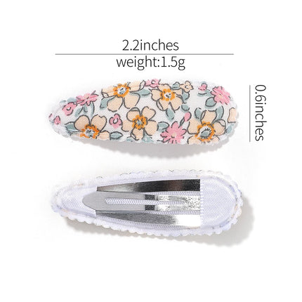 10Pcs/Set Newborn Cute Embroidery Printing BB Clip Fashion Girl Hair Clip Baby Hair Accessories Kids Accessories Headwear Gift