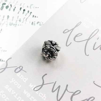 Black Scorpion Charm 5mm Hole For Women Men DIY Jewelry Making 925 Sterling Silver Punk Rebel Street Europe Fashion Gift