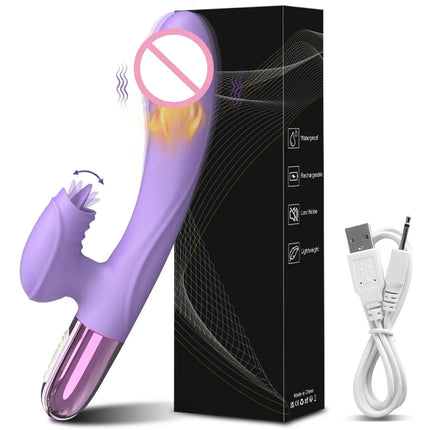 Sex Toy Vibrator for Women Clitoris Stimulator Female Masturbator G Spot Dildo with Tongue Licking Adults Goods 18+