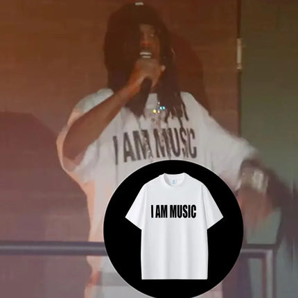 Famous Rapper Playboi Carti I AM MUSIC Same Style Logo Tops Men Fashion Rap Opium Merch Tee Hip Hop Oversized Fans T-shirts