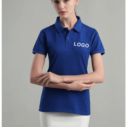 Customized Logo Breathable Polo Shirt Casual Company Group Clothing Lapel Short Sleeve Polo Shirts Work Clothes Print Embroidery
