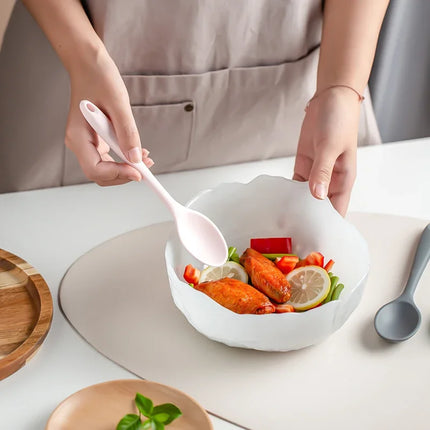 3pcs Silicone Spoon Mixing Soup Spoons Kitchen Mixing Ladle Cooking Utensils Kitchenware Tool for Stirring and Serving