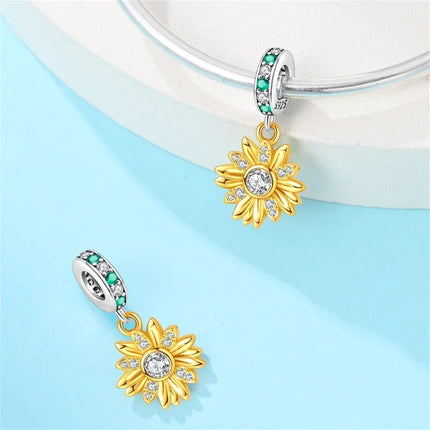 Original Charms Beads 925 Sterling Silver Golden Leopard Firefly Butterfly Hot Air Balloon Beads Fit DIY Bracelet Fine Jewelry