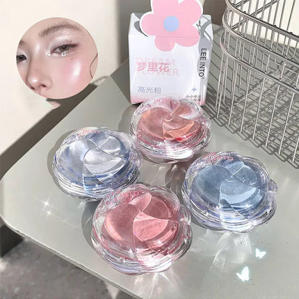 LEE INTO Dream Flower Highlight Powder Brightens and Contours Pearlescent Glitter No Flying Powder
