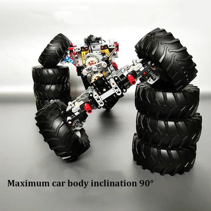 MOC 4WD RC Car Chassis Kit Drive Climbing Car Off-Road with Suspension 8CH APP Remote Control 8882 Technical part For legoeds