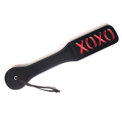 Sex Red Heart XOXO Hollow Out Words Flirting BDSM Toys Paddle Split Whip Hollow out Flogger Sexy Adults Products for Lovers