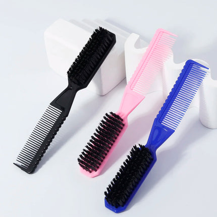 1 piece of new double-sided professional barber neck brush comb shaving salon carving cleaning brush Special for real hair wigs