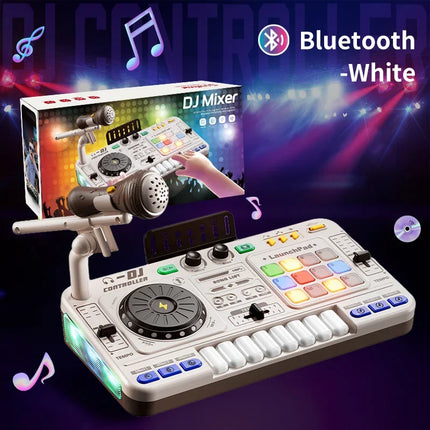 Kids Simulation DJ Mixer Controller Toys Multifunctional Music Effects Electronic Piano Keyboard Learning Birthday Gift Boy Girl