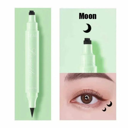 Black Eyeliner Stamp Triangle Dual-ended Liquid Eyeliner Waterproof Sweat-proof Quick Dry Eyeliner Makeup Seal Tool Cosmetics