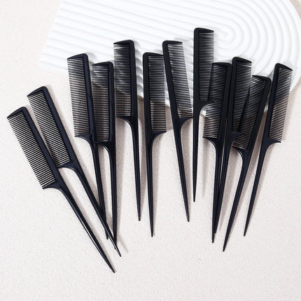 12 piece mouse tail comb set, hair dye comb, pointed tail comb, suitable for hair salons and home use,special for real hair wigs peines para el cabello