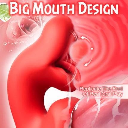 Women Adult Sex Products 4 in 1 Tongue Licking Vibroom Suck Citoral Stimulator Couple Adult Games 10 Licking & 10 Swing