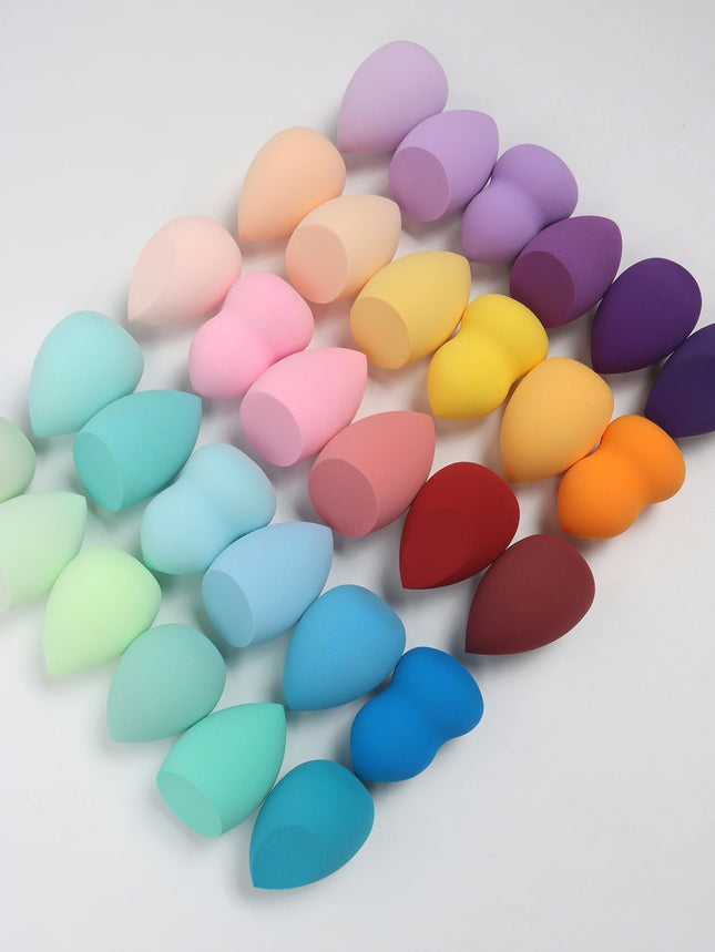 Make-Up Eggs 3-5-10-15-20-30-50 Pack, Random Color and Shape Foundation Beauty Sponge Blend, Liquid, Cream and Powder Flawless,
