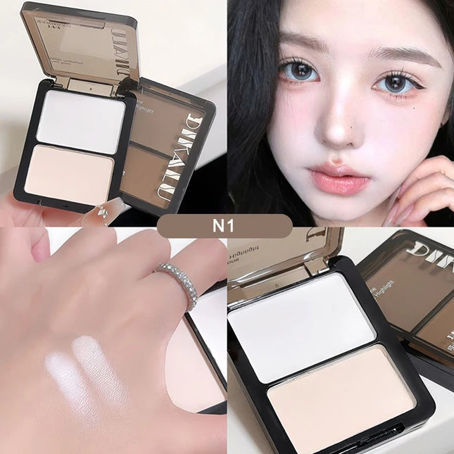 1Pc DIKALU Contour Palette 3D Facial Bronzer Cosmetic Face Shading Powder Two-toned Lasting Matte Nose Shadow Makeup Cosmetics