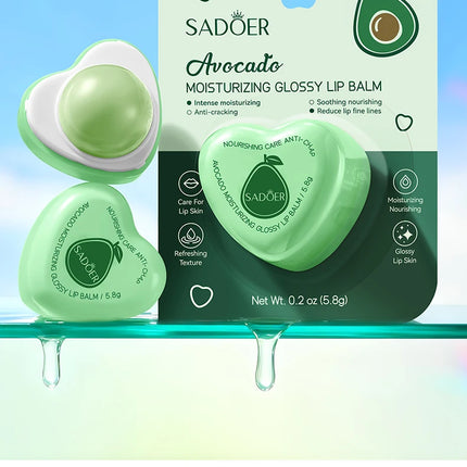 SADOER Avocado Moisturizing Lip Balm Hydrating Lipstick Nourishing Anti Cracking Plump Lips Lip Plumper Skin Care Cosmetics