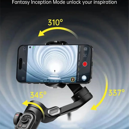 Folding Handheld Gimbal Smart XE 3-Axis Phone Gimbal Stabilizer With Focus Wheel for iOS Android iPhone 16-12 Vlog Stabilizer