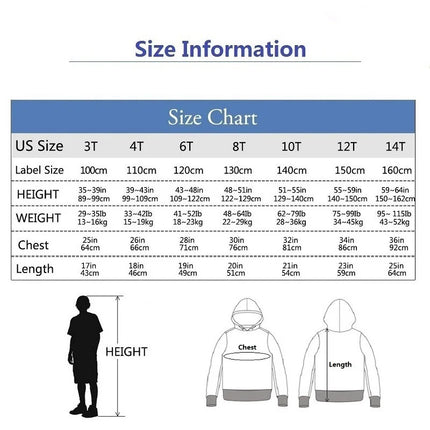 Kids Hoodie Music Headphone Print Casual Pullover -Children's Hooded Sweatshirt Fashion Spring Fall Daily Wear for Boys EJCK1