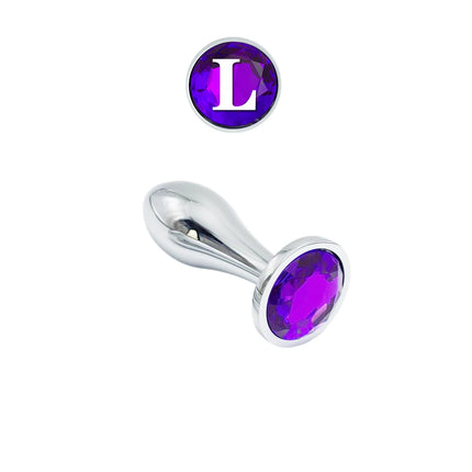 Metal Drop Anal Plug For Women Stainless Steel Three Sizes Jewel Base Butt Plug G-point Massage Adult Sex Toys Male/Famale Gay