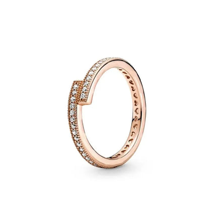 2025 Wholesale Rose Gold Color Spring Daisy Flower Ring Rings Size 6 7 8 9 For 925 Sterling Silver Jewelry