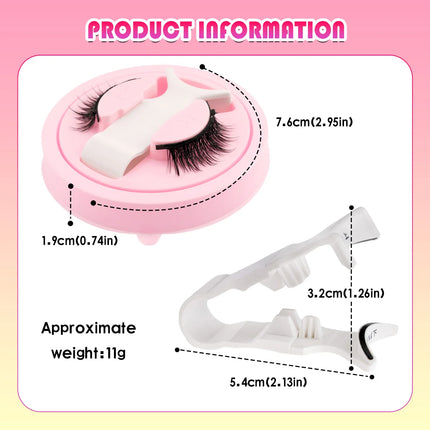 Lanjinglin Magnetic Eyelashes 1 Pair Natural Faux Mink Lashes Reusable False Eyelashes Tweezer Set Eyelash Extension Makeup Tool
